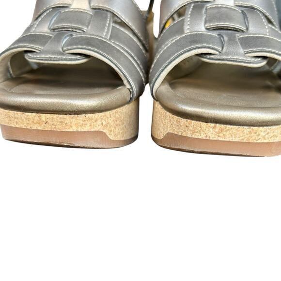 Clarks Chelseah peak wedge sandals in pewter 7.5 - Picture 8 of 9